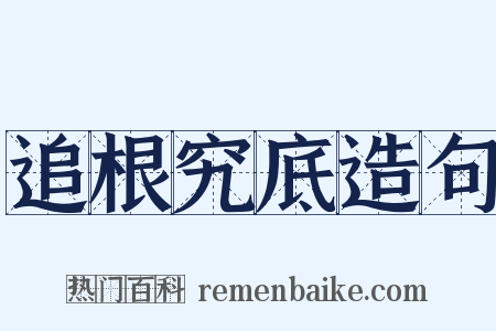 追根究底造句是什么意思的图片